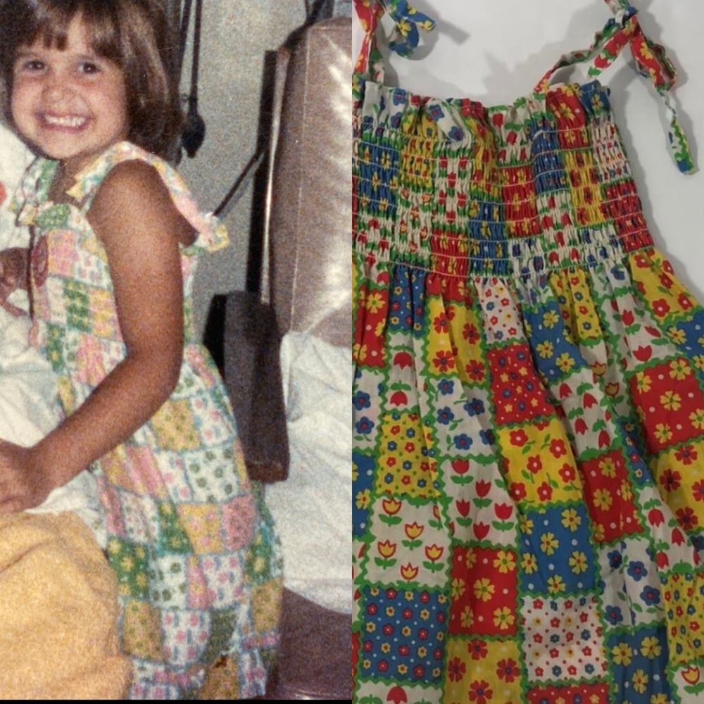 Vintage Smocked Floral Patchwork Dress ISO!